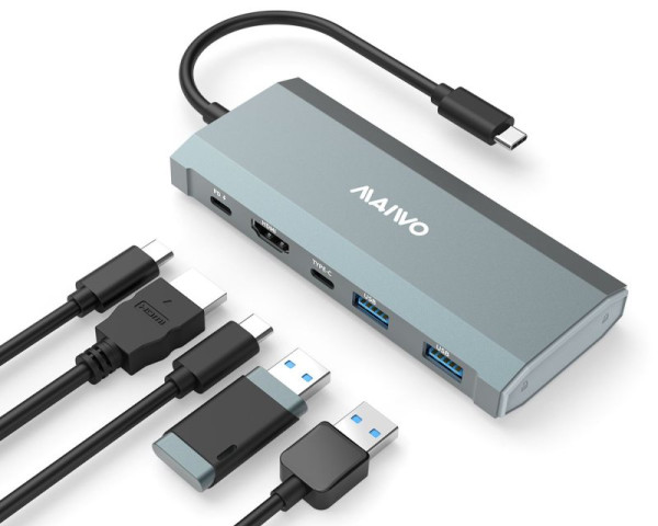 MAIWO USB 3.2 Gen2 x 1 Tip-C 6 u 1 SATA &PCIe NvMe M.2 Kućište sa HDMI PD USB , KH1001 (HDD04090)