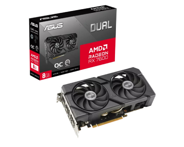 ASUS AMD Radeon RX 7600 EVO 8GB DUAL-RX7600-O8G-EVO grafička karta(VGA02950)