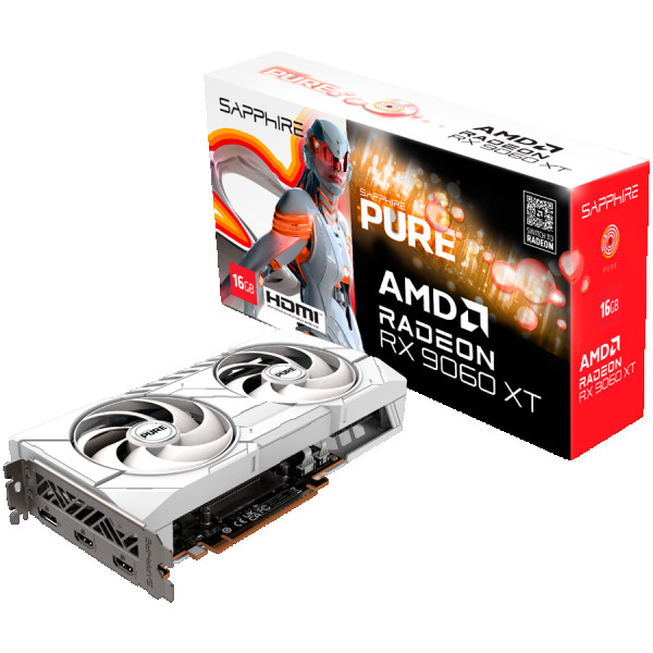 SAPPHIRE PURE AMD RADEON RX 9060 XT GAMING OC 16GB DUAL HDMI   DP ( 11350-02-20G )
