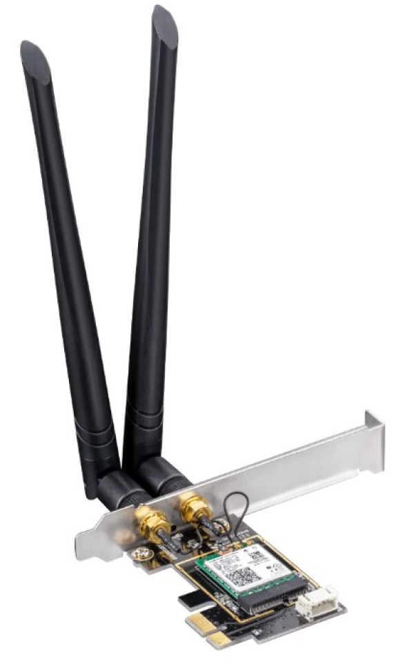 Cudy WE3000 AX3000 Wi-Fi 6 + Bluetooth5.2 PCI Express Adapter 2.4+5Ghz, 2x5dBi detachable antenna
