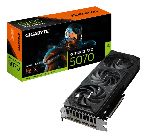 Graficka karta Gigabyte GeForce RTX 5070 Windforce OC  GDDR7 12GB 192bit 3xDP HDMI