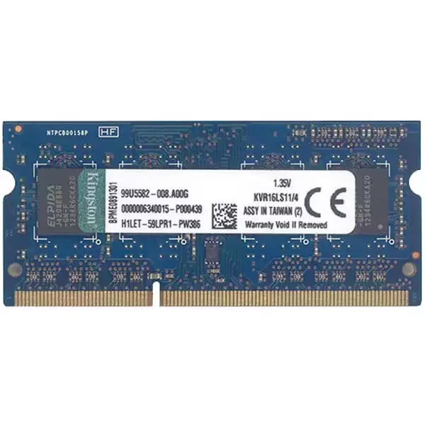 Memorija SODIMM DDR3 4GB 1600MHz Kingston CL11 KVR16LS11 4 1.35V