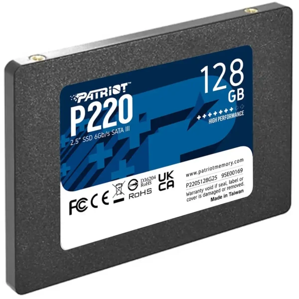 SSD 2.5 SATA3 128GB Patriot P220 550MBs 480MBs P220S128G25