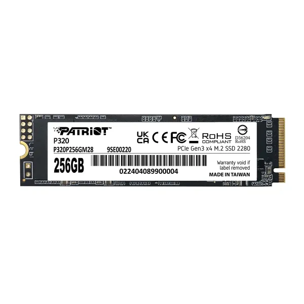 SSD M.2 NVMe 256GB Patriot P320 2200MBs 1200MBs P320P256GM28
