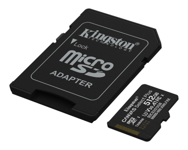 KINGSTON Memorijska kartica U1 V10 SDXC 512GB Canvas Select Plus G3 150R SDCS3 512GB + adapter (KAR00733)