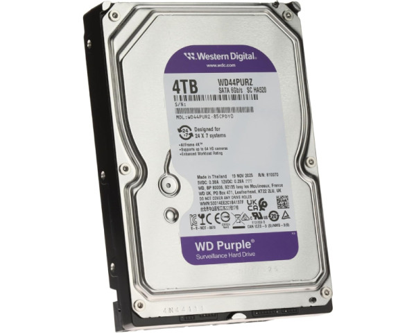 WD 4TB 3.5 inča SATA III 128MB IntelliPower WD44PURZ Purple hard disk(HDD04390)