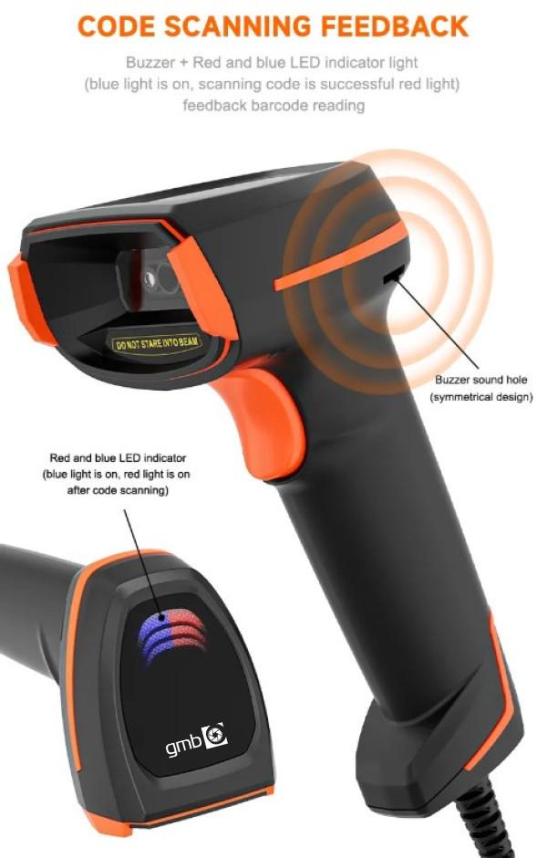 POS-BS4208S GMB 2d/OCR CMOS barcode scanner, 1MP, wired USB