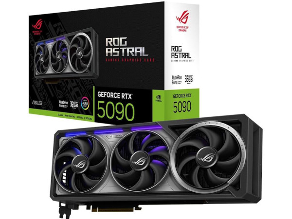 GRAFICKE KARTE ASUS ROG-ASTRAL-LC-RTX5090-O32GAMING NVD/32GB/GDDR7/512bit/siva (R-AST-LC-RTX5090-O32)