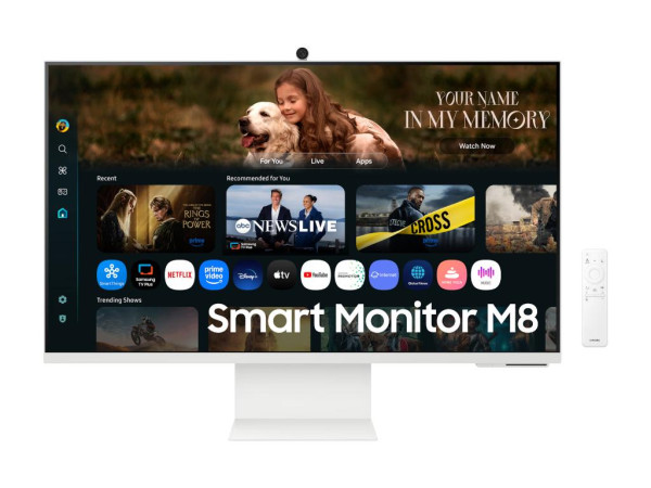 Monitor SAMSUNG LS32FM801UUXDU 32''/VA/3840x2160/60Hz/4ms GtG/HDMI,USB-C,LAN/VESA/smart/zvucnici/bela (LS32FM801UUXDU)