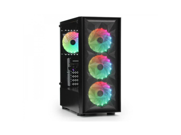Kucište IG-MAX  N1907 OCTAGON 4F Mid Tower/ATX/Micro ATX/Mini ITX/RGB/bez napajanja/crna (N1907)