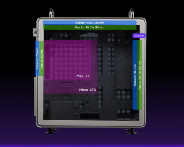 COOLER MASTER Qube 540 Stardust Iron modularno kućište (Q540-MGNN-S00) (CAS02982)