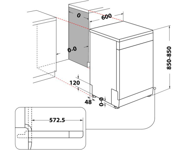WHIRLPOOL WH4FFC14BN6W mašina za pranje sudova - 60cm (ELE03161)