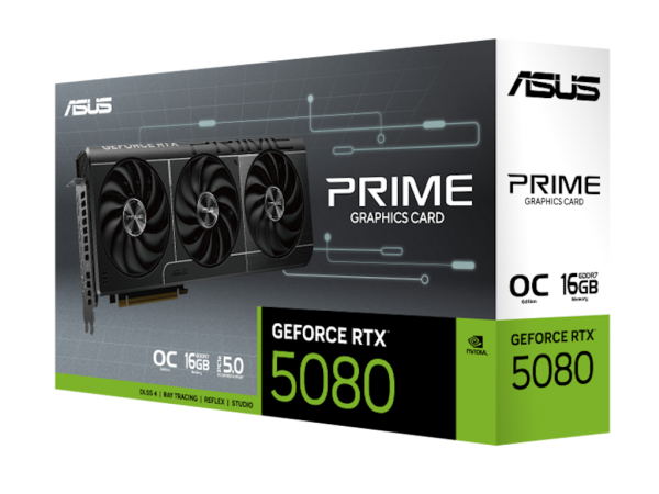 Graficka karta ASUS PRIME-RTX5080-O16G NVD/16GB/GDDR7/256bit/crna (PRIME-RTX5080-O16G)