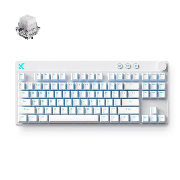 Gaming tastatura MCHOSE Mix 87 White Mount Tai Magnetic switch GT