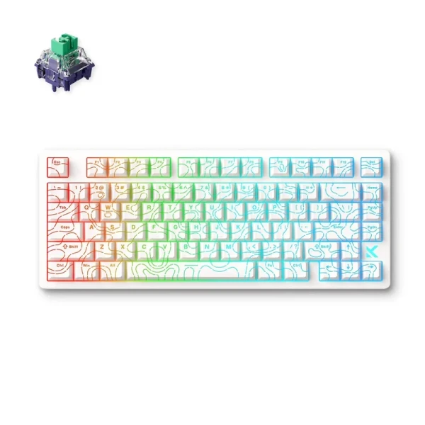 Gaming tastatura MCHOSE Jet 75 White Topographic KailH Magtetic God switch