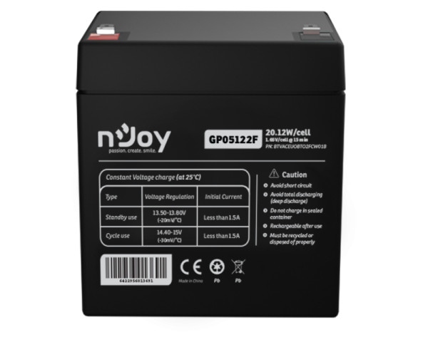NJOY GP05122F baterija za UPS 12V 5Ah (BTVACEUOBTO2FCW01B)  (UPS00753)