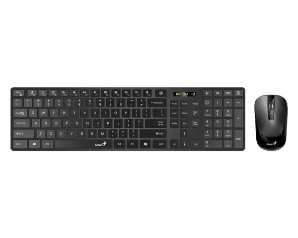 GENIUS SlimStar 8250 Wireless USB US crna tastatura+ miš (TAS01518)