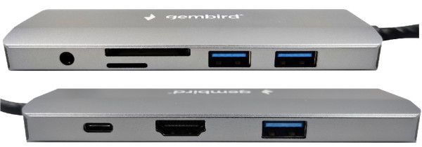 A-CM-COMBO9-03 Gembird USB Type-C 9-in-1 multi-port adapter USB-C+HUB+HDMI+PD+card+ RJ45
