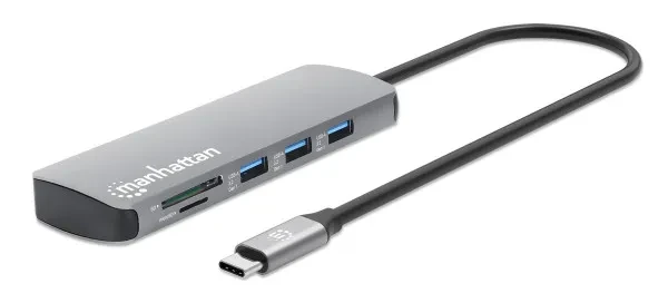 Docking station Manhattan 190459 9in1 USB-C - 1xHDMI 5xUSB LAN CR PD 100W
