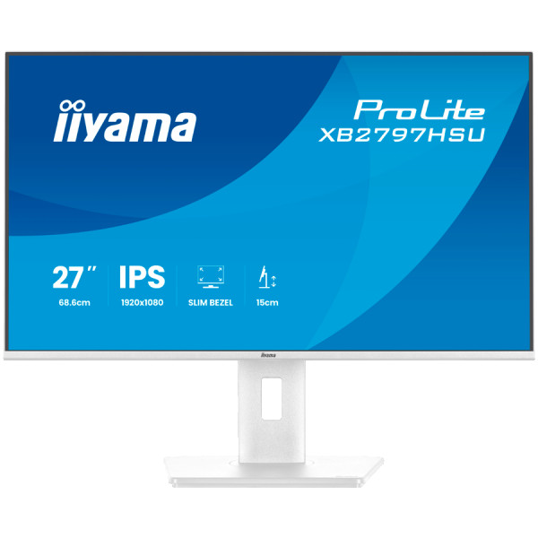 IIYAMA Prolite XB2797HSU-W1 Business Monitor - 68.6 cm (27''), FULL HD (1920x1080), IPS LED, 120Hz, 350 cd m˛, matte   white ( XB2797HSU-W1 