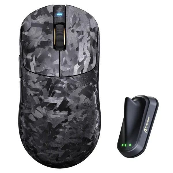 Bežični gaming miš Attack Shark RS3Ultra PAW3955MAX 52000 DPI 8KHz Lightweight Black Carbon
