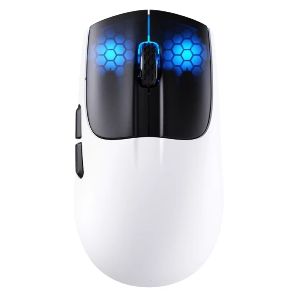 Bežični gaming miš Attack Shark X5 TriMode Superlight LongBattery RGB Click Ergonomic White-Black