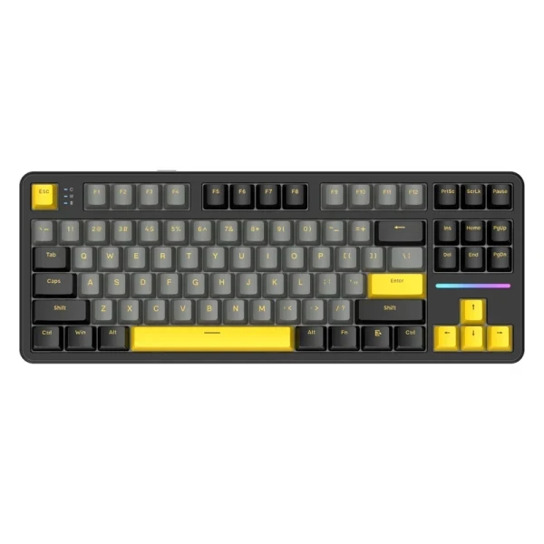 Bežična gaming tastatura Attack Shark X87 Mehanička TriMode 4000mAh Hot Swap Star Black