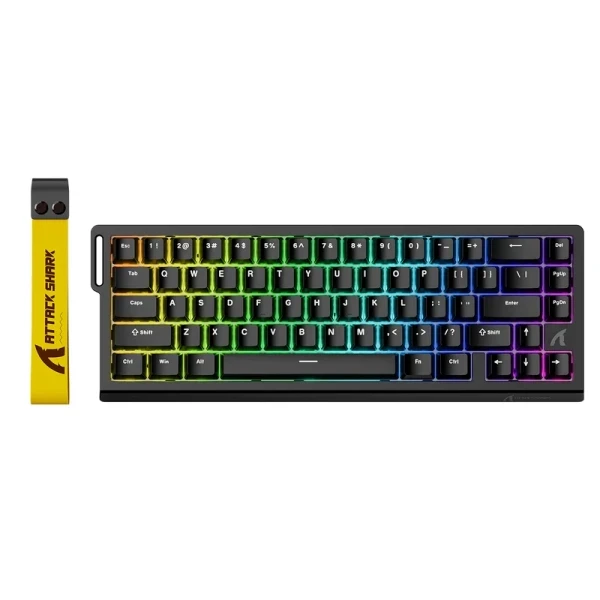 Gaming tastatura Attack Shark X68HE Magnetic Switch RT Snap Tap DKS MT TGL Black