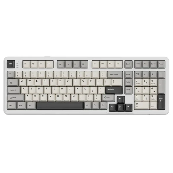 Bežična Gaming tastatura Attack Shark X98 Mehanička Full Size TriMode Gasket Cheese White