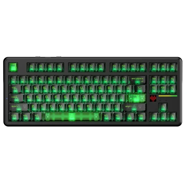 Bežična gaming tastatura Attack Shark X87 Ultra Mehaniča 8KHz Tri-Mode Dot-Matrix Screen Shadow Jade