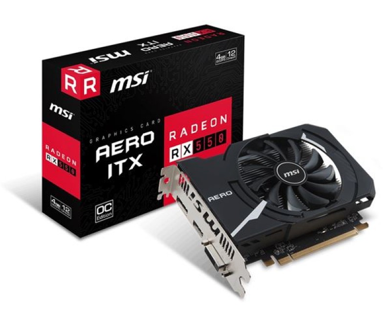 VGA PCIe MSI RX 550 AERO ITX 4G OC