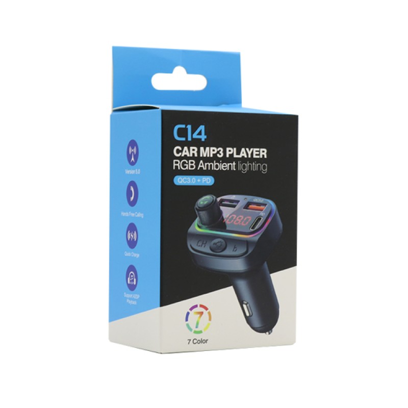 FM TRANSMITER FM-C14 QC3.0/PD