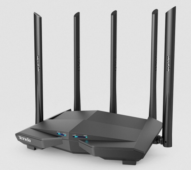 Tenda AC11 AC1200 wireless dual band ruter 2.4+5GHz, 1W/3L, Gbit, 1Ghz cpu 128mb, 5x6dBi 12V/1A