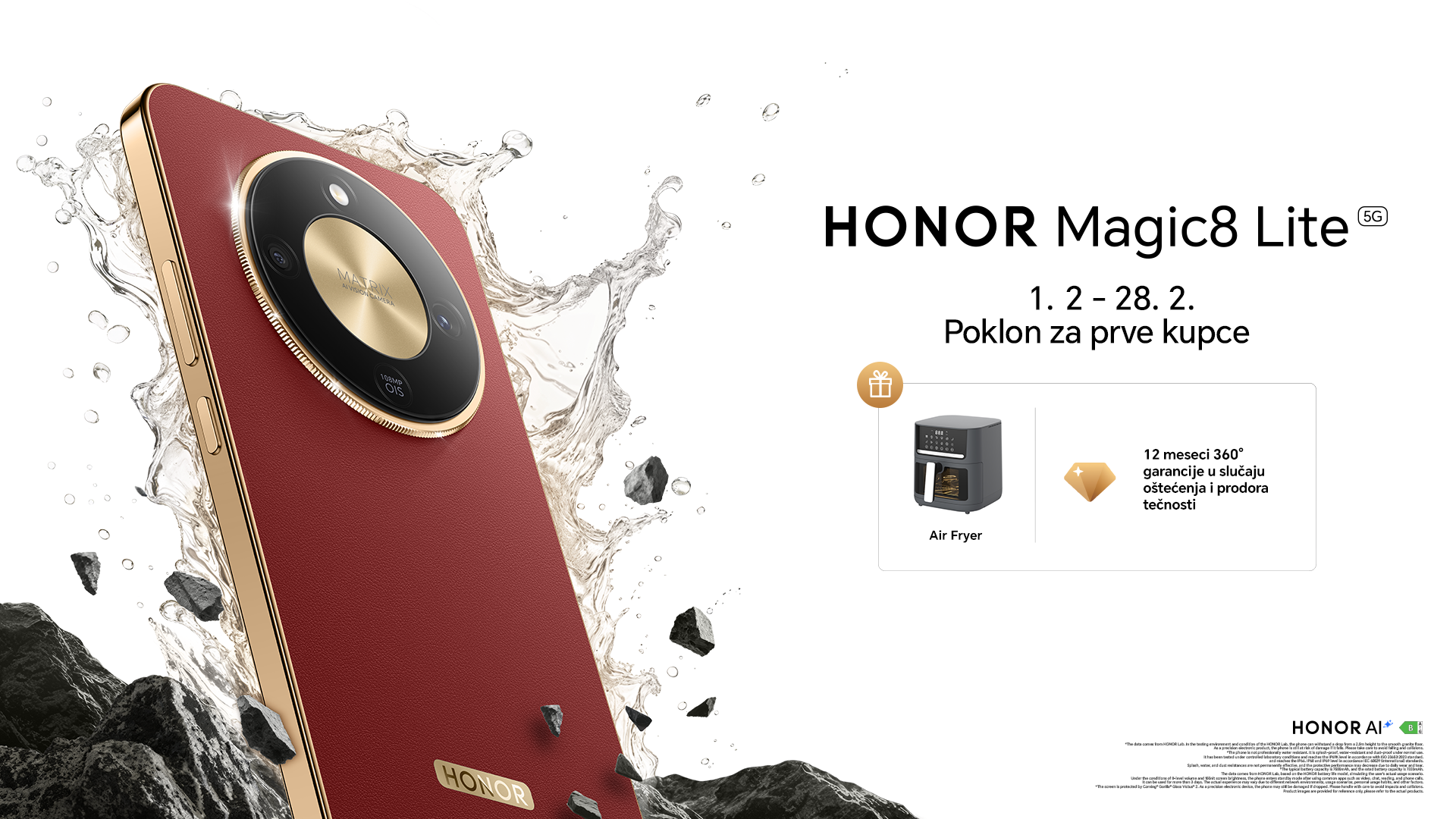 Uz Honor Magic 8 lite poklon AirFryer